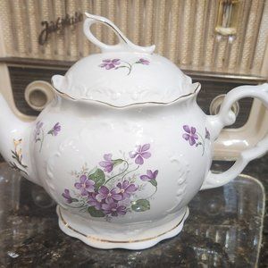 VINTAGE CROWN DORSET STAFFORDSHIRE ENGLISH TEAPOT